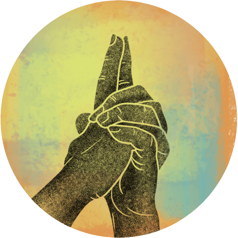 Ksepana / Kali Mudra hand position